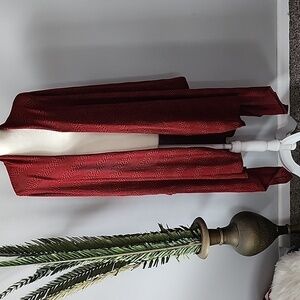 Cato black and red open front duster